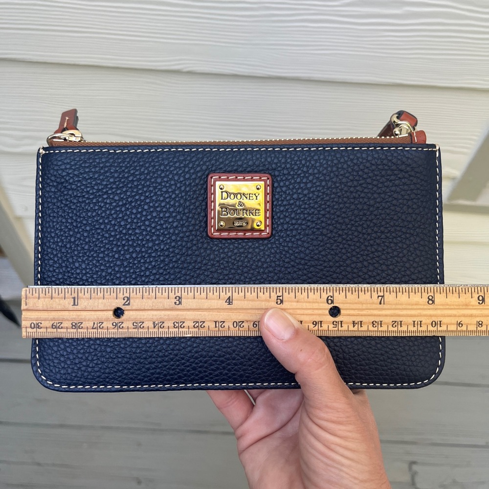Dooney & Bourke Crossbody Bag Women Small Navy Blue NEW Pebble Grain Triple Zip - Picture 11 of 14